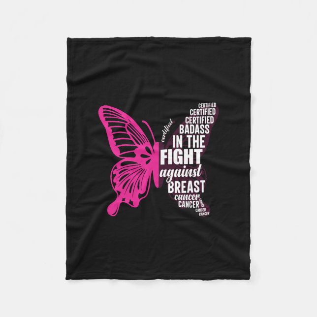Breast cancer awareness best fleece blanket (Front)
