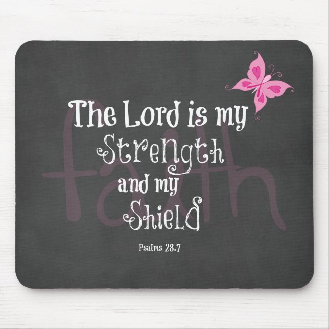 Breast Cancer Awareness Bible Verse Mouse Pad (Front)