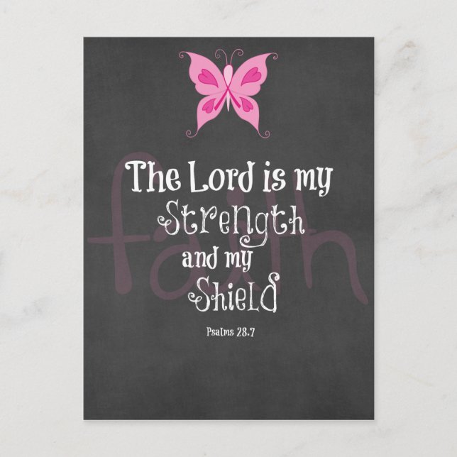 Breast Cancer Awareness Bible Verse Postcard (Front)