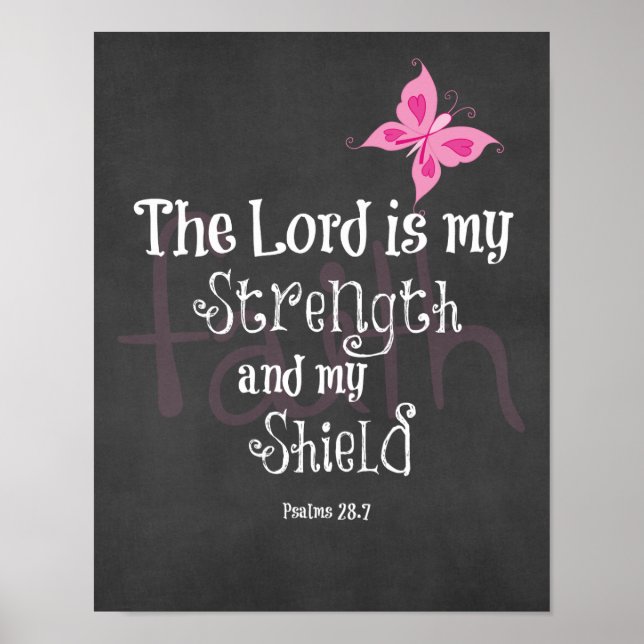 Breast Cancer Awareness Bible Verse Poster (Front)