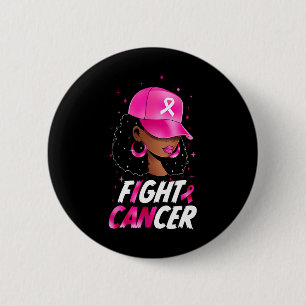 Breast Cancer Awareness Black Women Warrior Suppor 2 Inch Round Button