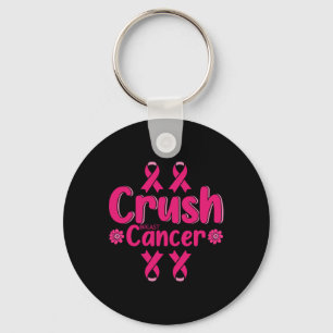 Breast Cancer Awareness Bling Pink Ribbon Keychain