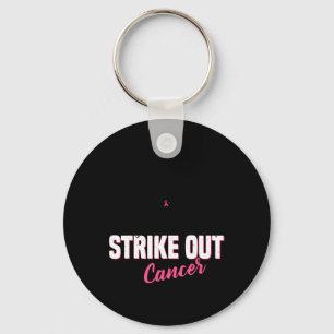 Breast Cancer Awareness - Bowling Strike Out Pink Keychain
