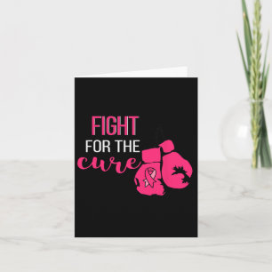 Breast Cancer Awareness Boxing Gloves Pink Ribbon Card