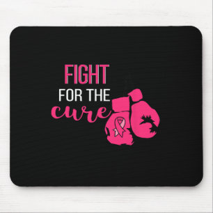 Breast Cancer Awareness Boxing Gloves Pink Ribbon Mouse Pad