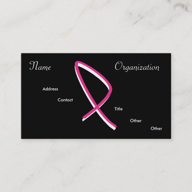 Breast Cancer Awareness Business Card (Front)