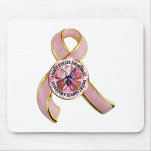 Breast Cancer Awareness Butterfly Mouse Pad