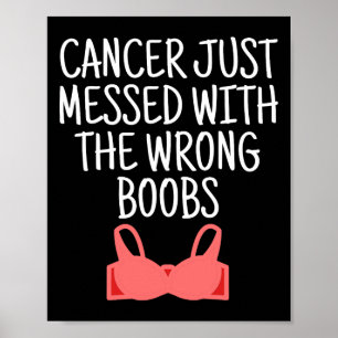Breast Cancer Awareness Cancer Messed With Wrong B Poster