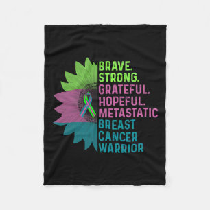 Breast Cancer Awareness Care Warrior Fleece Blanket