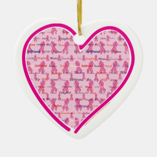 Breast Cancer Awareness Ceramic Ornament