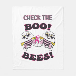 Breast Cancer Awareness Check The Boo-Bees Fleece Blanket