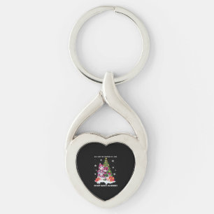 Breast Cancer Awareness Christmas Tree Keychain