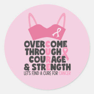 Breast Cancer Awareness Classic Round Sticker