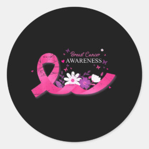 Breast Cancer Awareness Classic Round Sticker