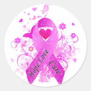 Breast Cancer Awareness Classic Round Sticker