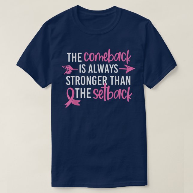 Breast Cancer Awareness Comeback Is Stronger Than  T-Shirt (Design Front)
