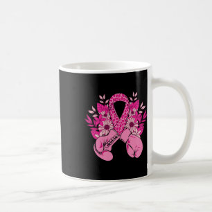 Breast Cancer Awareness Design Pink Ribbon Boxing Coffee Mug