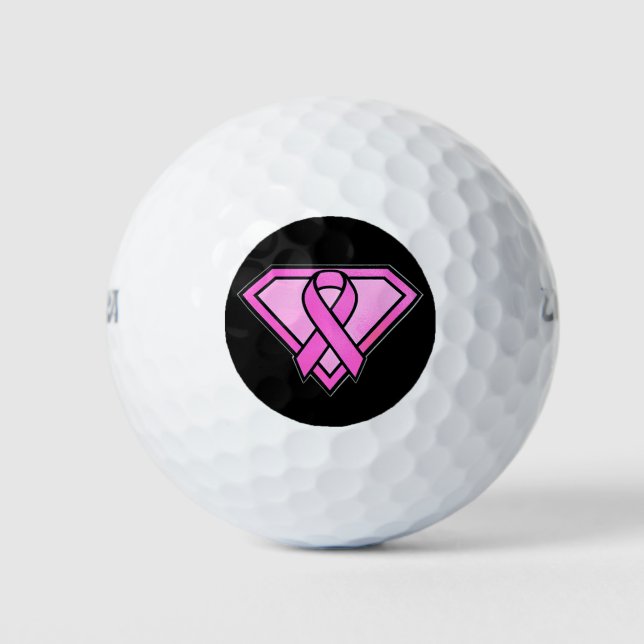 Breast Cancer Awareness Diamond Logo   Golf Balls (Front)