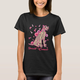 Breast Cancer Awareness Doberman Sugar Skull T-Shirt