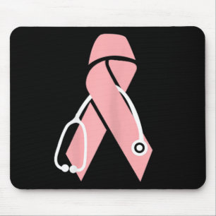 Breast Cancer Awareness Doctor Stethoscope Pink Ri Mouse Pad