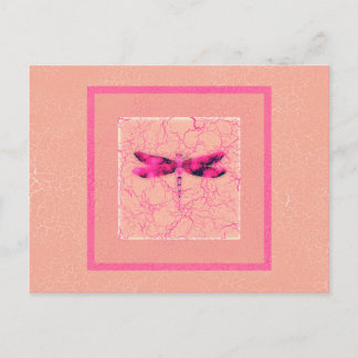 Breast Cancer Awareness Dragonfly Postcard