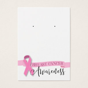 Breast Cancer Awareness Earring Display Card