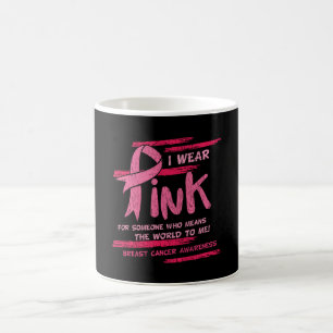 Breast Cancer Awareness Family Friends Support  Coffee Mug