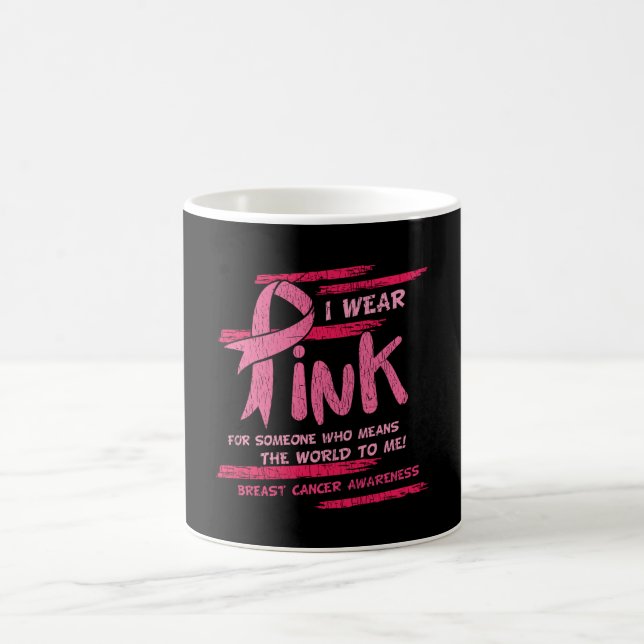 Breast Cancer Awareness Family Friends Support  Coffee Mug (Center)
