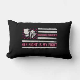 breast cancer awareness fight lumbar pillow