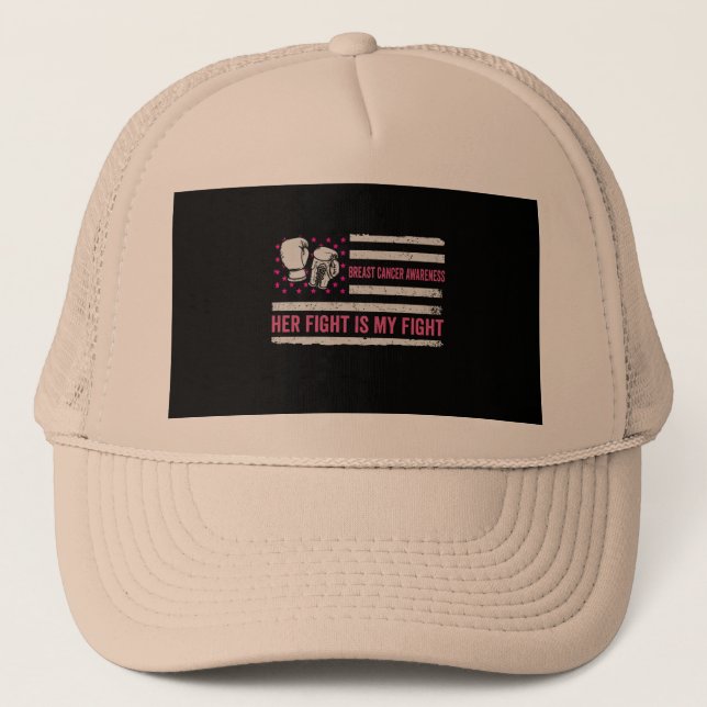 breast cancer awareness fight trucker hat (Front)