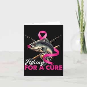 Breast Cancer Awareness Fishing For A Cure Pink Ri Card