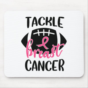 Breast Cancer Awareness Football Ribbon Tackle Bre Mouse Pad