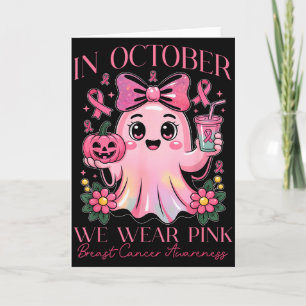 Breast Cancer Awareness For Nk October And Hallowe Card