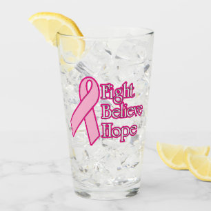 Breast Cancer Awareness Glass