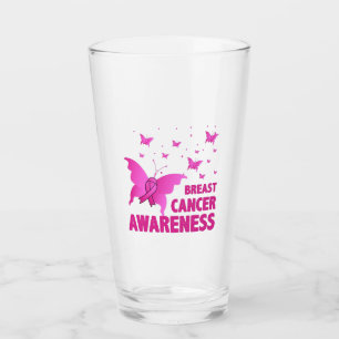 Breast Cancer Awareness Glass