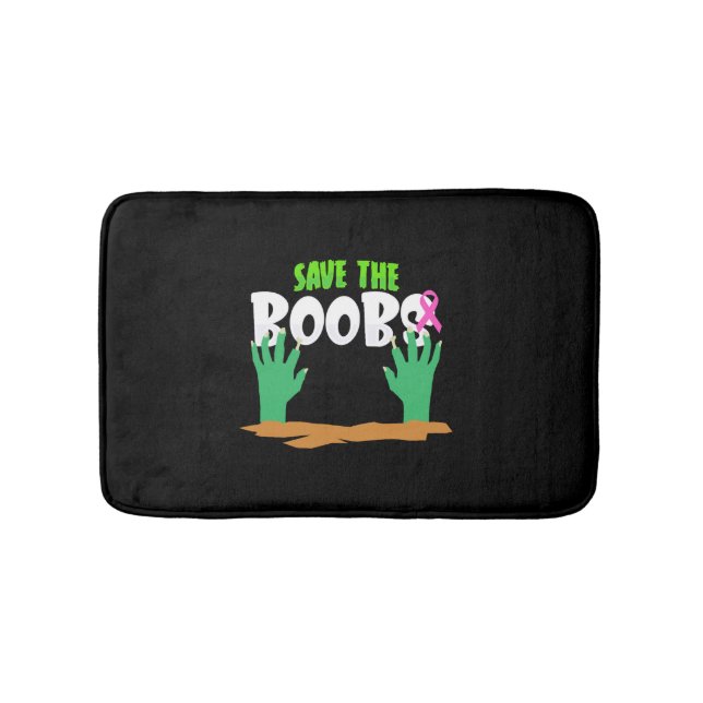 Breast Cancer Awareness Halloween Bath Mat (Front)
