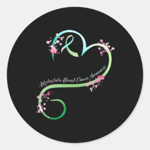 Breast Cancer Awareness Heart Gifts Classic Round Sticker