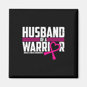 Breast Cancer Awareness Husband Of Warrior Pink Te Magnet