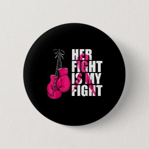 Breast Cancer Awareness Husband Support Squad 2 Inch Round Button