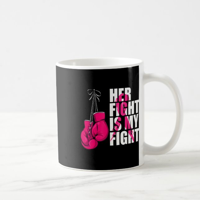 Breast Cancer Awareness Husband Support Squad  Coffee Mug (Right)