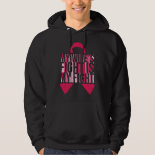 Breast Cancer Awareness Husband Wife Fight Support Hoodie
