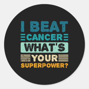 Breast Cancer Awareness I Beat Cancer What's Your Classic Round Sticker