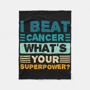Breast Cancer Awareness I Beat Cancer What's Your Fleece Blanket