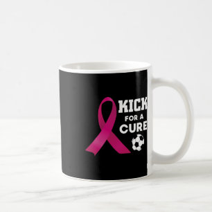 Breast Cancer Awareness Kick For A Cure Soccer  Coffee Mug