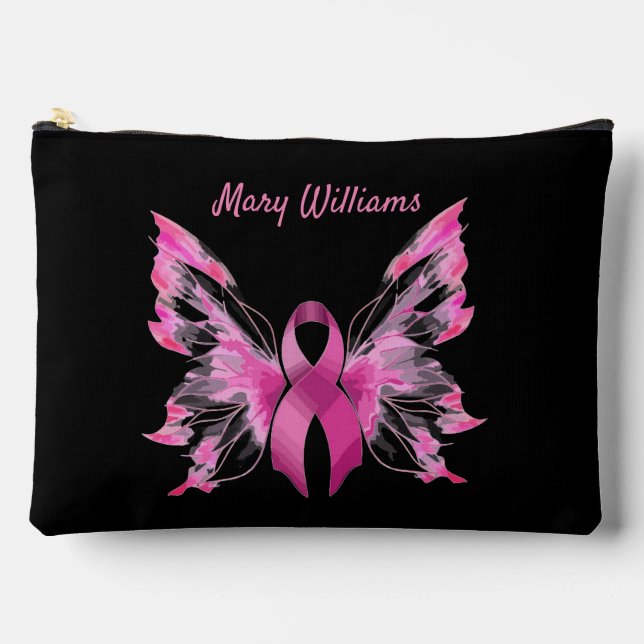 Breast Cancer Awareness Large Accessory Pouch (Front)