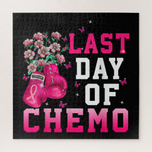 Breast Cancer Awareness Last Day of Chemo Warrior Jigsaw Puzzle