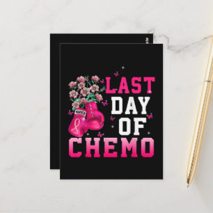 Breast Cancer Awareness Last Day of Chemo Warrior Postcard