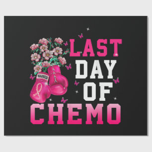 Breast Cancer Awareness Last Day of Chemo Warrior Wrapping Paper