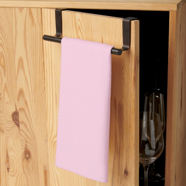 Breast cancer awareness light pink plain cute kitchen towel (Thirds Fold)