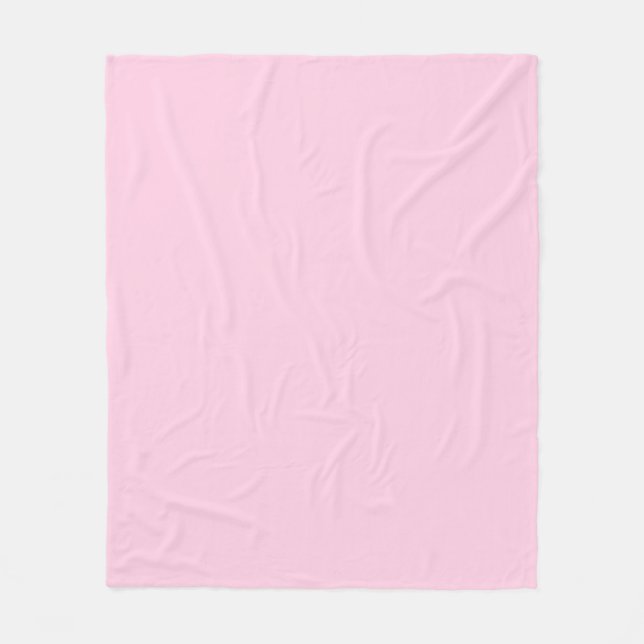 Breast cancer awareness light pink solid colour fleece blanket (Front)
